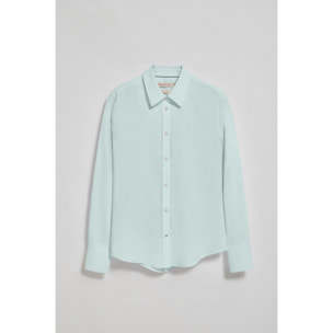 Camisa Oxford Regular fit color aguamarina con logo Rigby Go