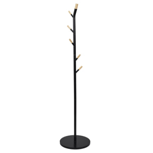 Portemanteau Metal Noir Et Bois