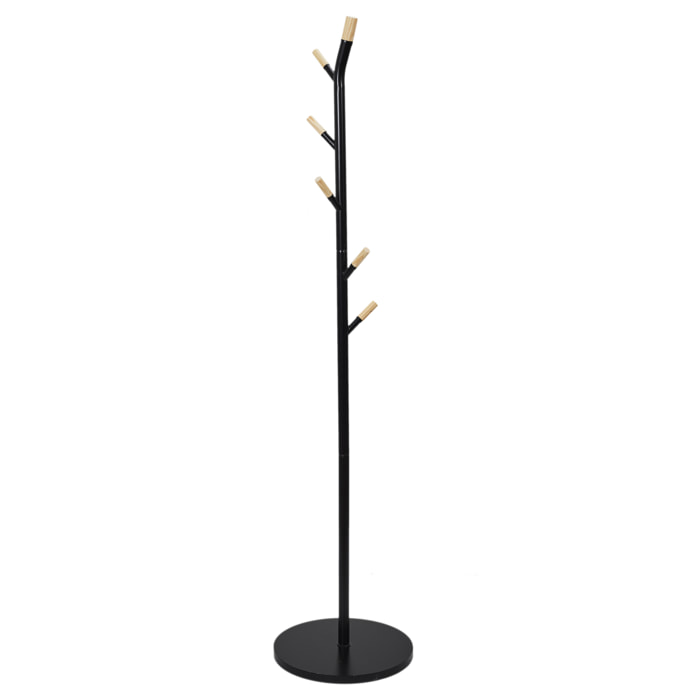 Portemanteau Metal Noir Et Bois