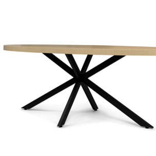 Tables à manger ovales Céleste pieds croisés