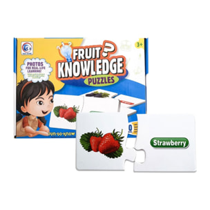 PUZLES EDUCATIVOS 30 EN 1: APRENDE INGLÉS FRUTAS 2pcs/puzle