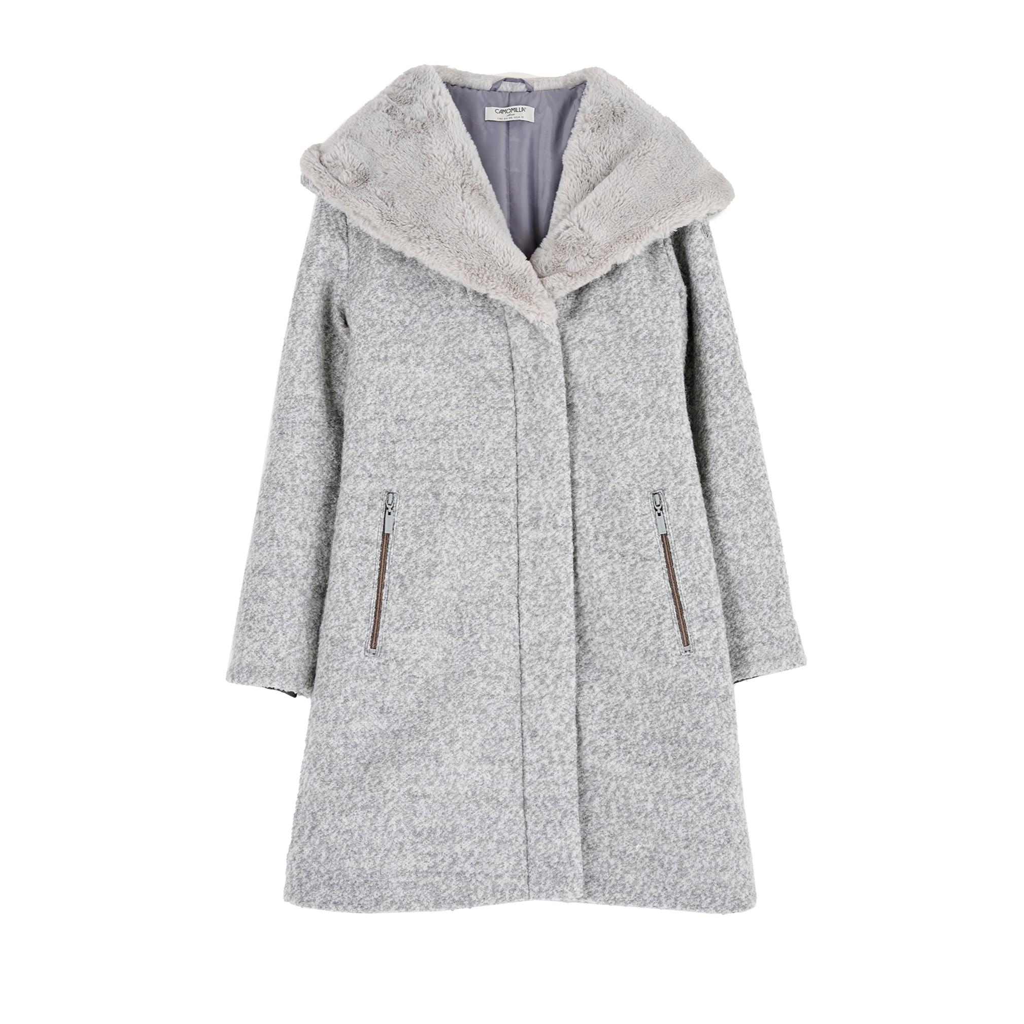 Cappotto Camomilla Medium Grey-Melange Lana