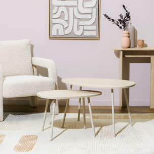 Table Gigogne X2 Galet Terra Nova