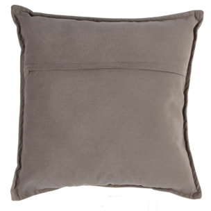 Coussin "LILOU" coton gris taupe 45x45cm