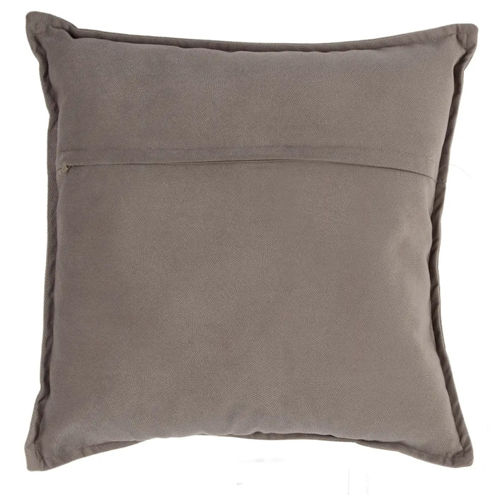 Coussin "LILOU" coton gris taupe 45x45cm
