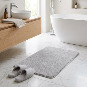 Vision 50x80 cm tapis de salle de bain en polyester, gris (SATDPREDSE)