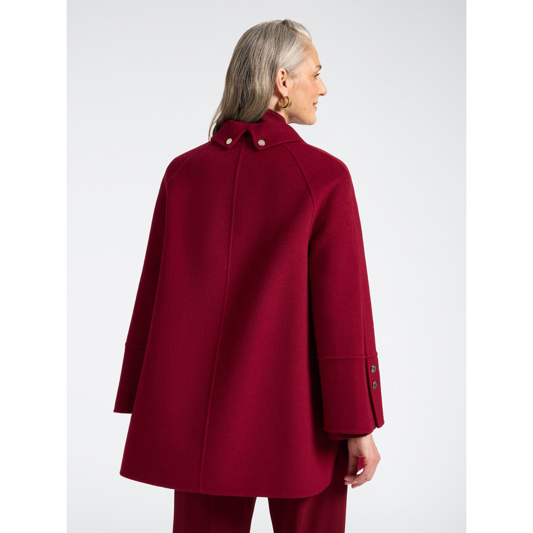 Elena Mirò - Abrigo mezcla de lana doble - Burgundy