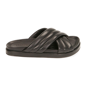 Zapatillas negras de piel