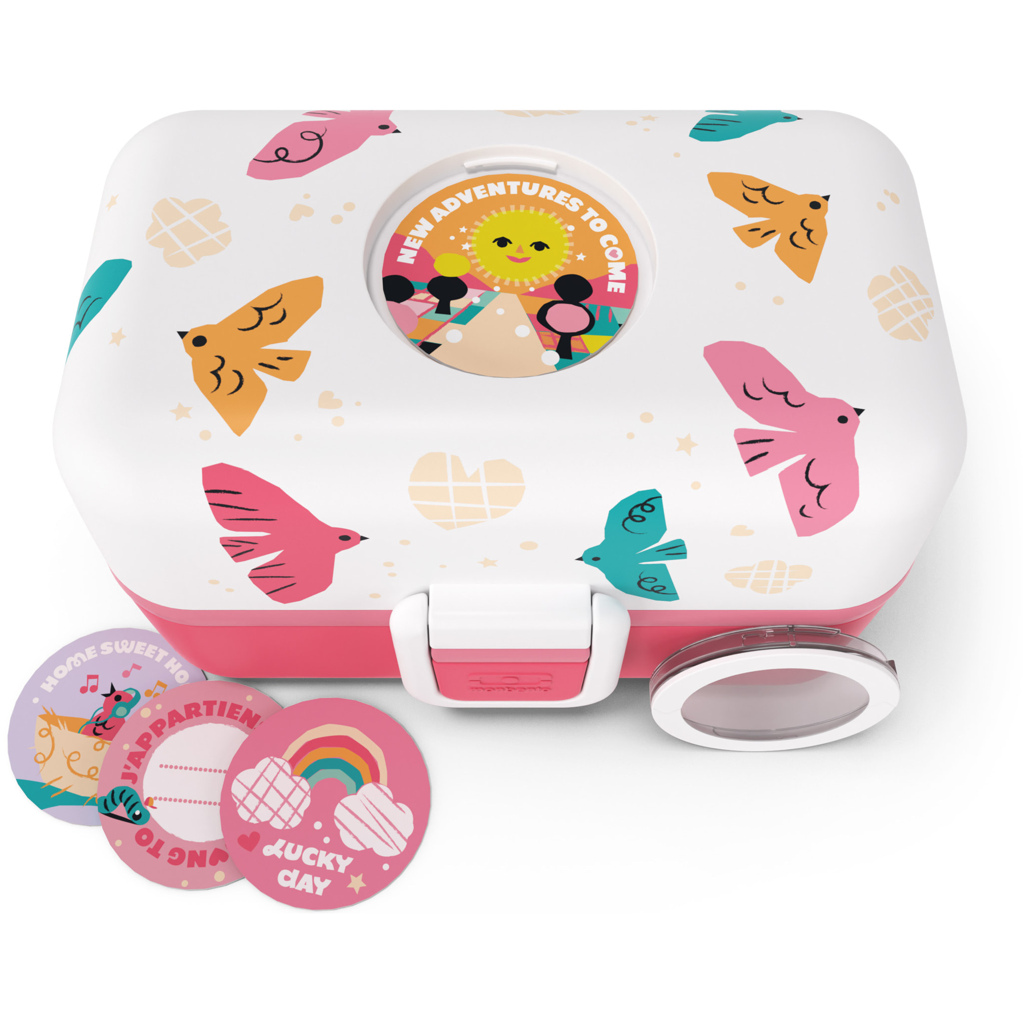 Lunch box à compartiments pour enfant Tresor 800ml Rose Birds