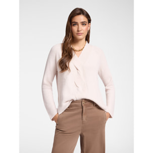 Elena Mirò - Suéter con maxi trenza - Blanco