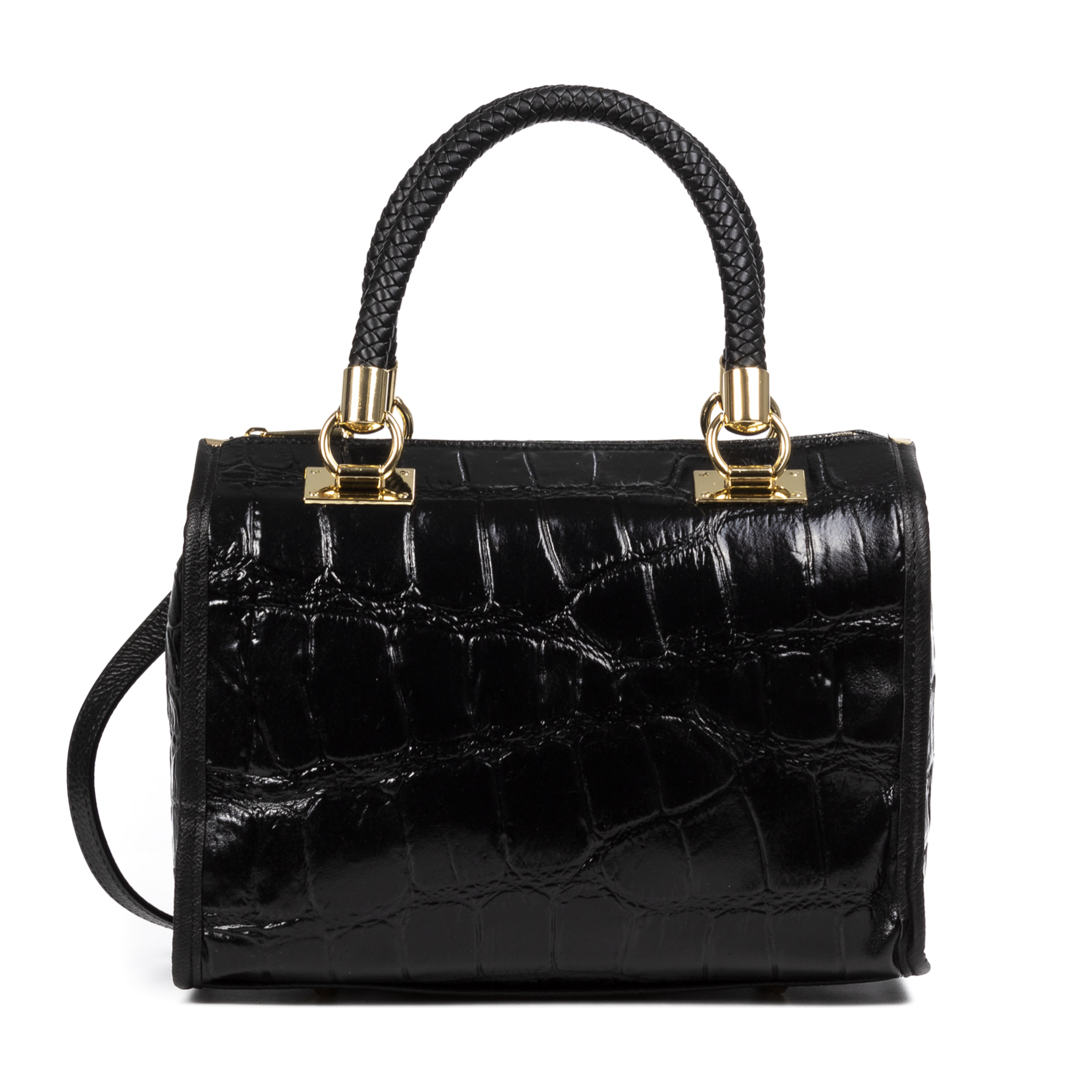 Catena Borsa tote Donna. Pelle autentica Suede Inciso Coccodrillo Grande