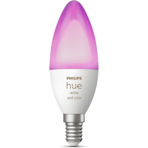 Ampoule LED connectée PHILIPS HUE E14 White&Color Ambiance Flamme