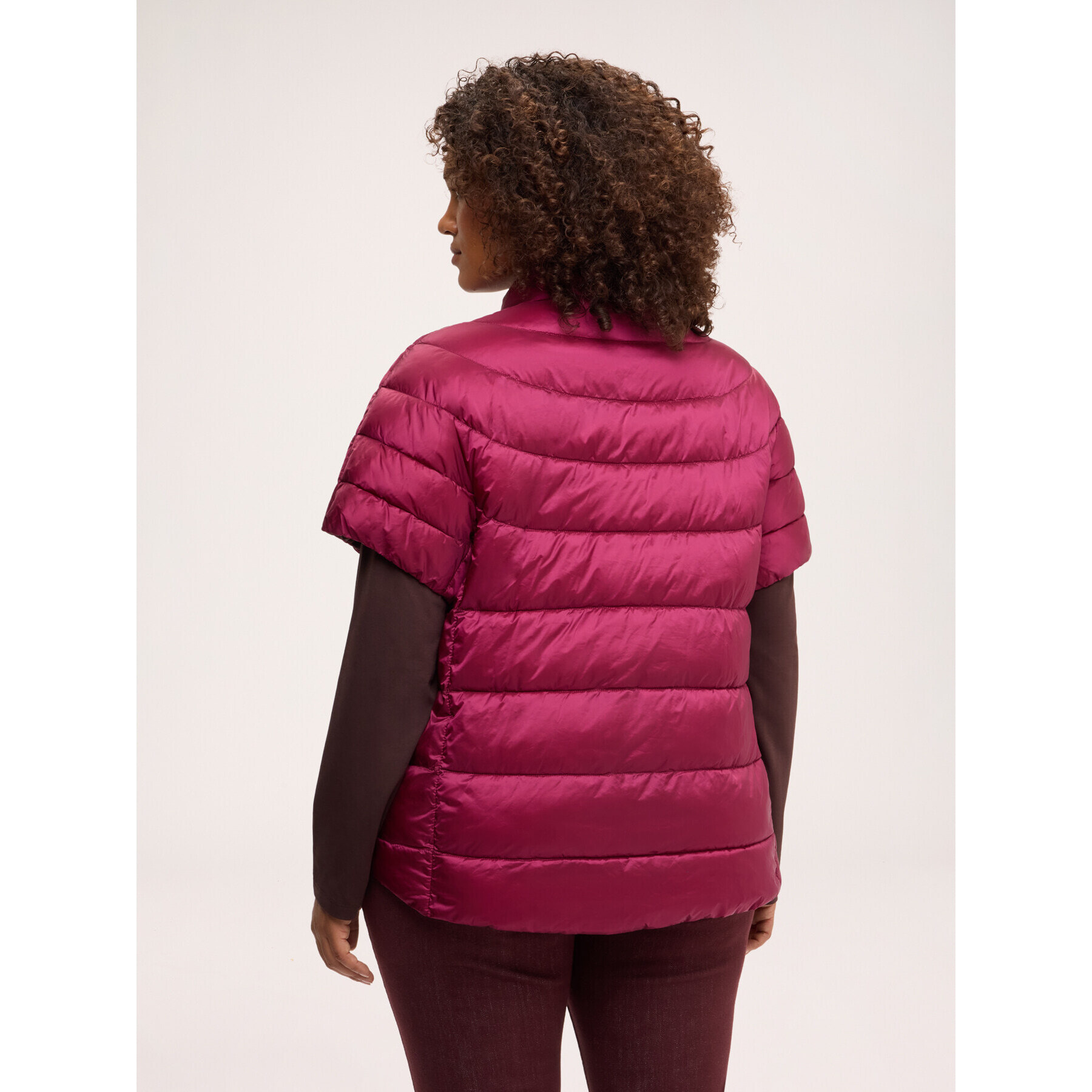 Fiorella Rubino - Plumífero mangas cortas reversible - Burgundy