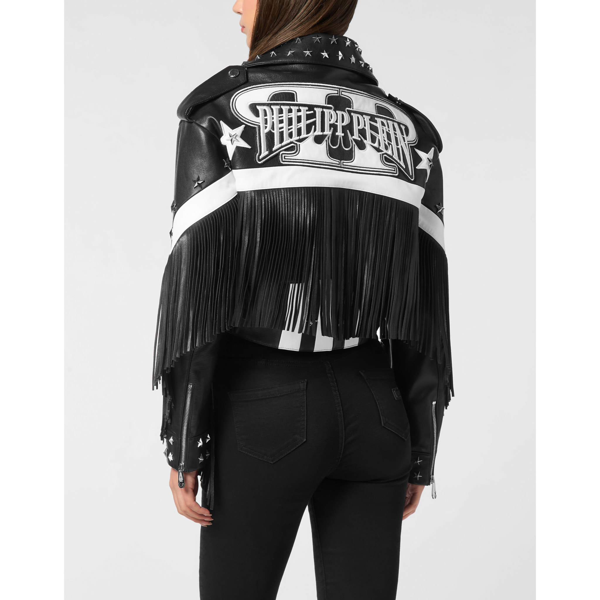 PHILIPP PLEIN Giacca biker in pelle