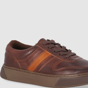 Zapatos de Piel - Marron - Tacón: Bajo