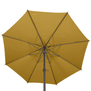 Parasol droit rond Loompa Jaune moutarde