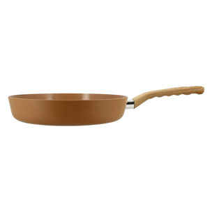 Poêle 28cm avec revêtement céramique noisette - tous feux COLORAMA