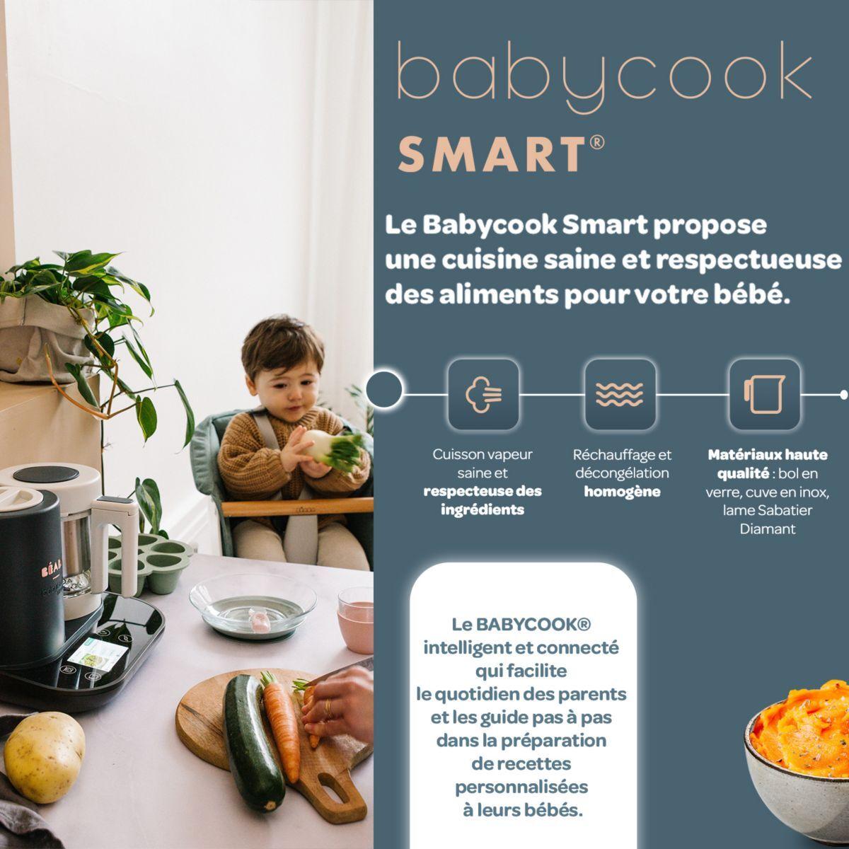 Mixeur Cuiseur Bébé BEABA Babycook Smart vert de gris