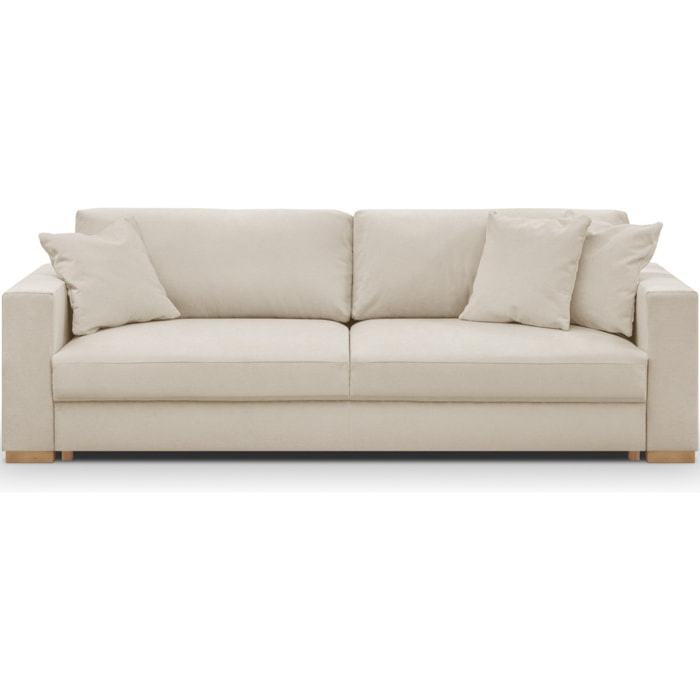 Canapé convertible 3 places en velours côtelé - ROBIN