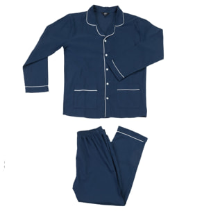 Pigiama leggero UOMO flanella invernale blu