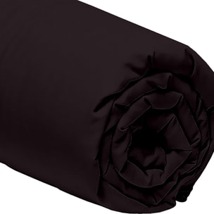 Drap housse 100% percale de coton 80fils- noir