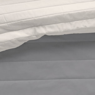 Icehome - Colcha Bouti - Lisa - Reversible - 100% Microfibra - 70 gr/m² - L.807 Gris/L.198 Piedra