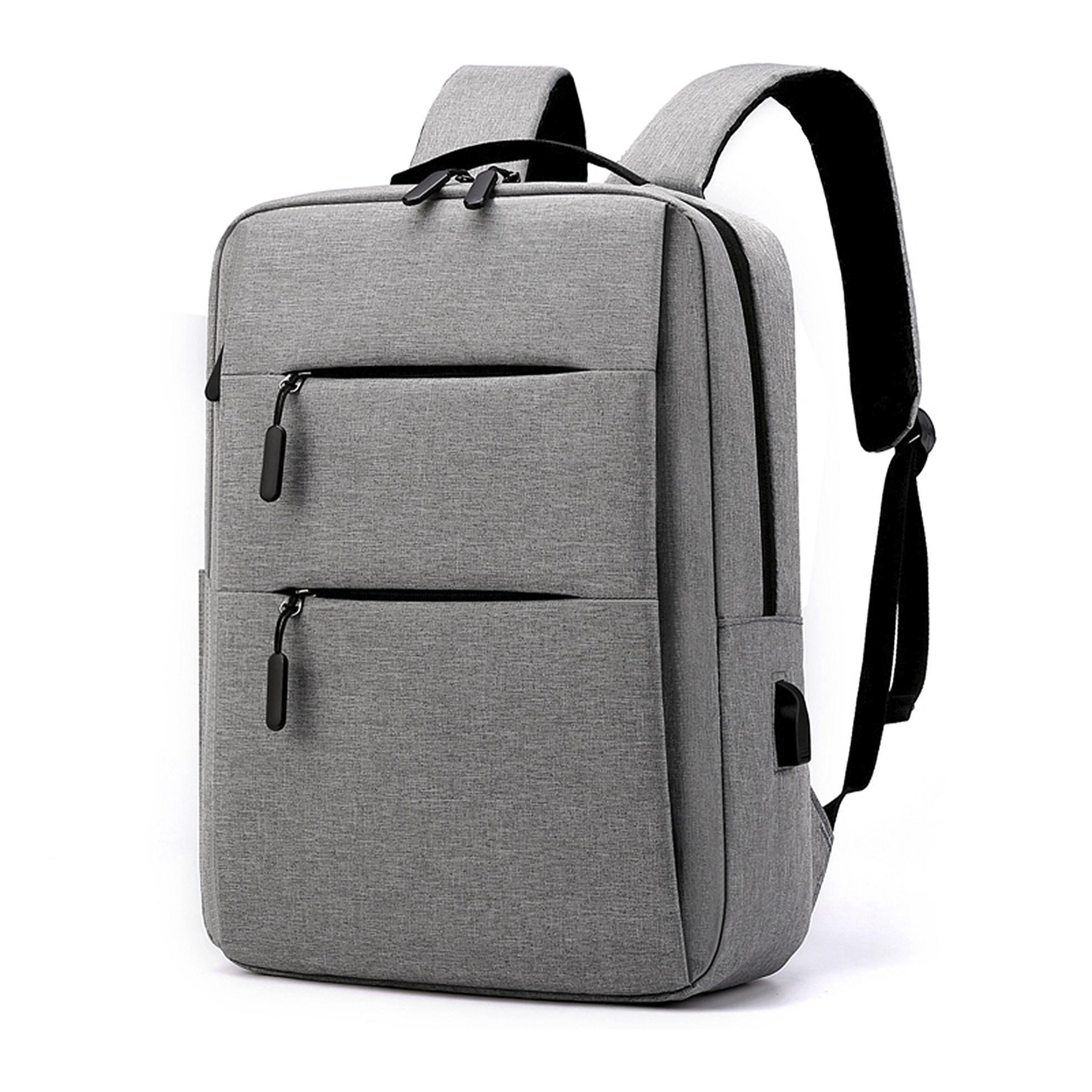 DAM Mochila para Laptop con interfaz de carga USB. 28x12x42 Cm. Color: Gris