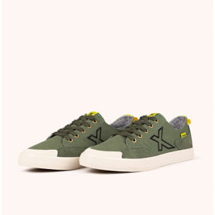 Zapatilla Casual de Lona Verde y Suela Blanca MUNICH SWING 14