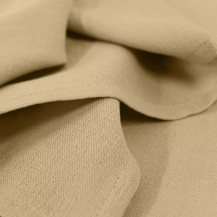 Serviette pur coton motif jacquard beige Bastide or pale
