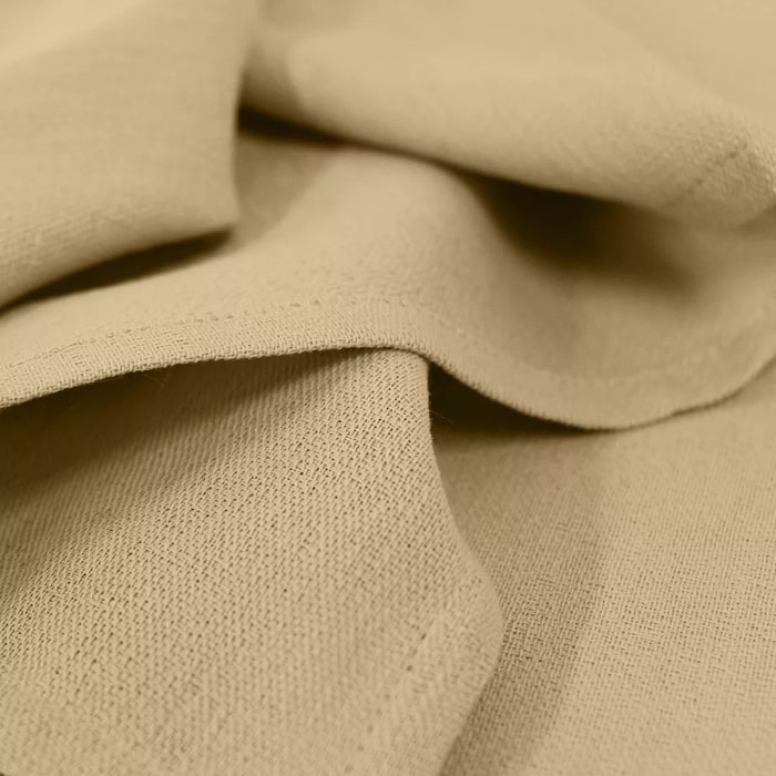 Serviette pur coton motif jacquard beige Bastide or pale