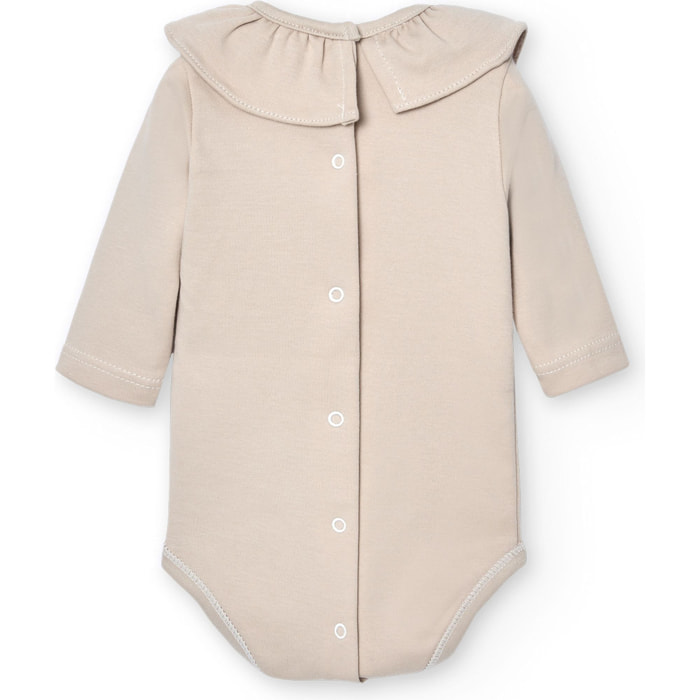 Body bebé manga larga cuello volante