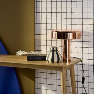 Lampe à poser métal Rudy or rose Ø 30cm