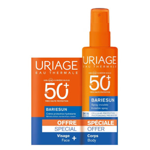 Bariésun SPF50+ - Duo Spray Solaire Corps 200ml + Crème Protectrice Visage 50ml