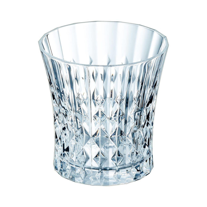 6 verres à eau 27cl Lady Diamond - Cristal d'Arques - Verre ultra transparent au design vintage