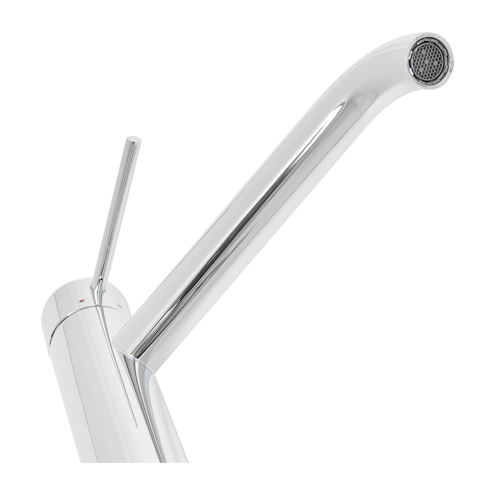Aurum mitigeur lavabo haut 30,8 cm en acier inoxydable, à levier, sans vidage, chrome brillant (SATBAUR285CR)
