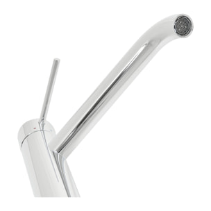 Aurum mitigeur lavabo haut 30,8 cm en acier inoxydable, à levier, sans vidage, chrome brillant (SATBAUR285CR)