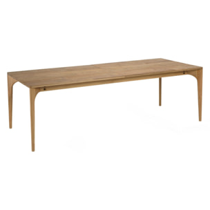 MAXENCE - Table à manger extensible 240/292x100cm en teck recyclé