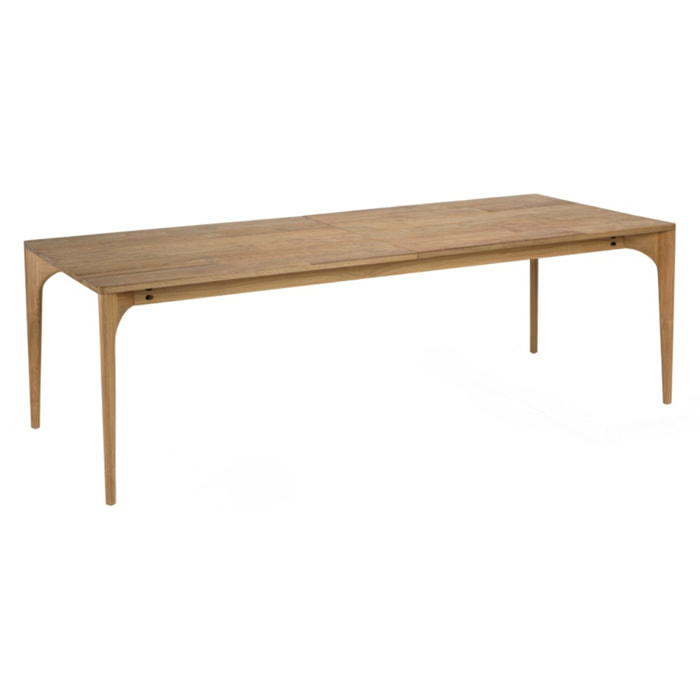 MAXENCE - Table à manger extensible 240/292x100cm en teck recyclé