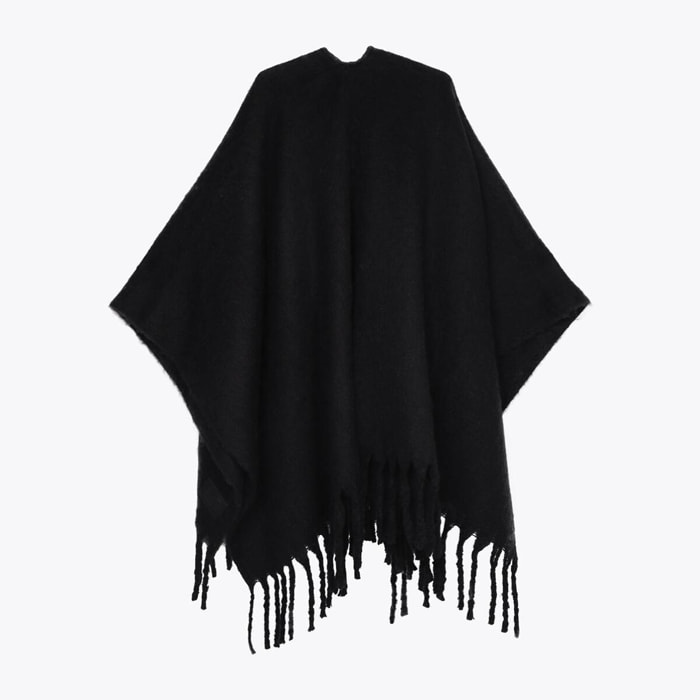 Mantella con Dettaglio di Frange