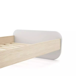 Cama juvenil Misty Breeze Blanco - Oak Soft