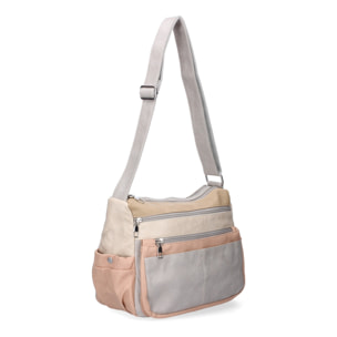 Bandolera de Mujer diseño moderno cuenta con dos compartimentos principales