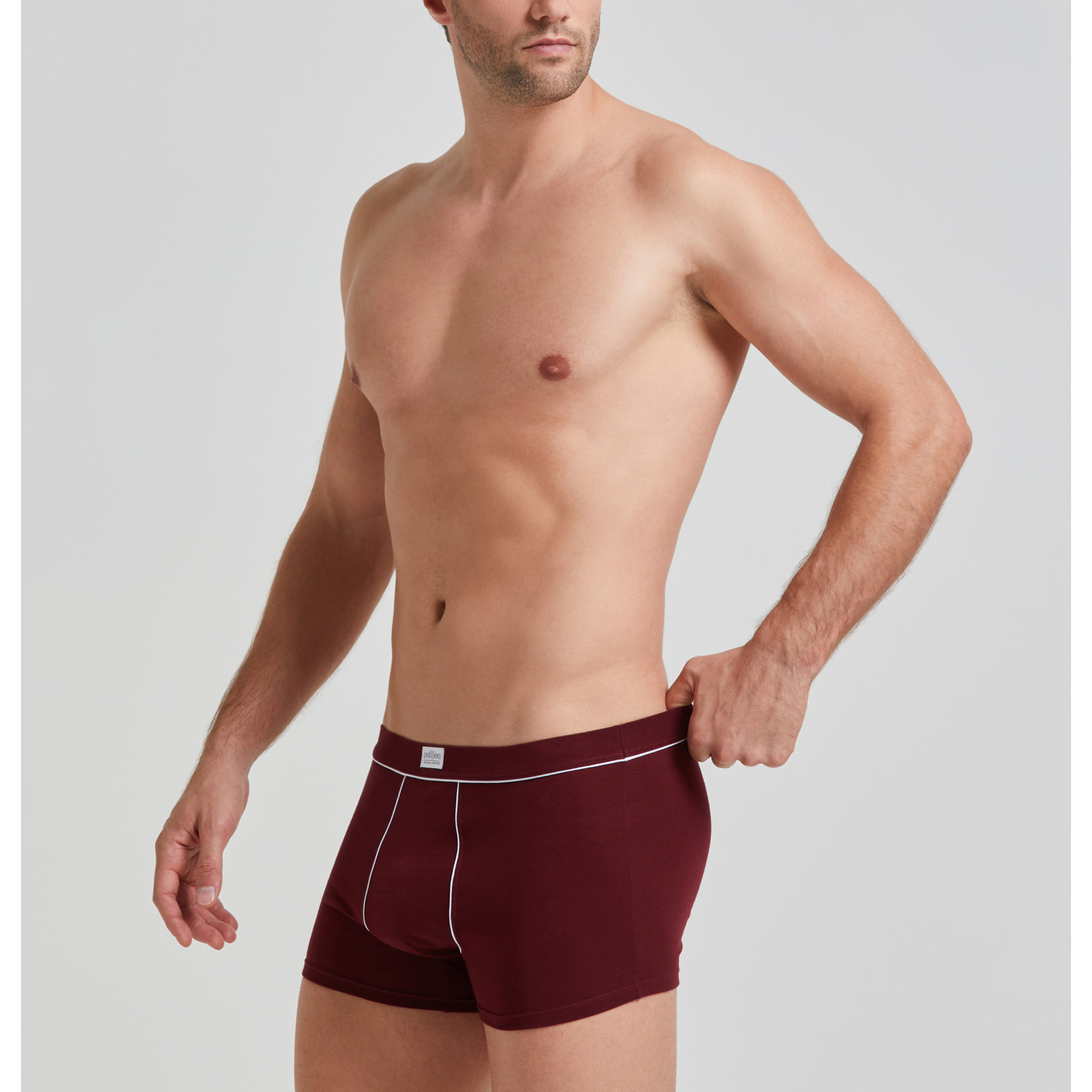 Boxer cotone con dettagli a contrasto