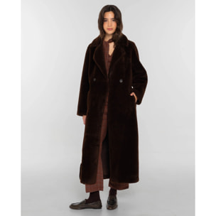 Abrigo largo de pelo de mujer