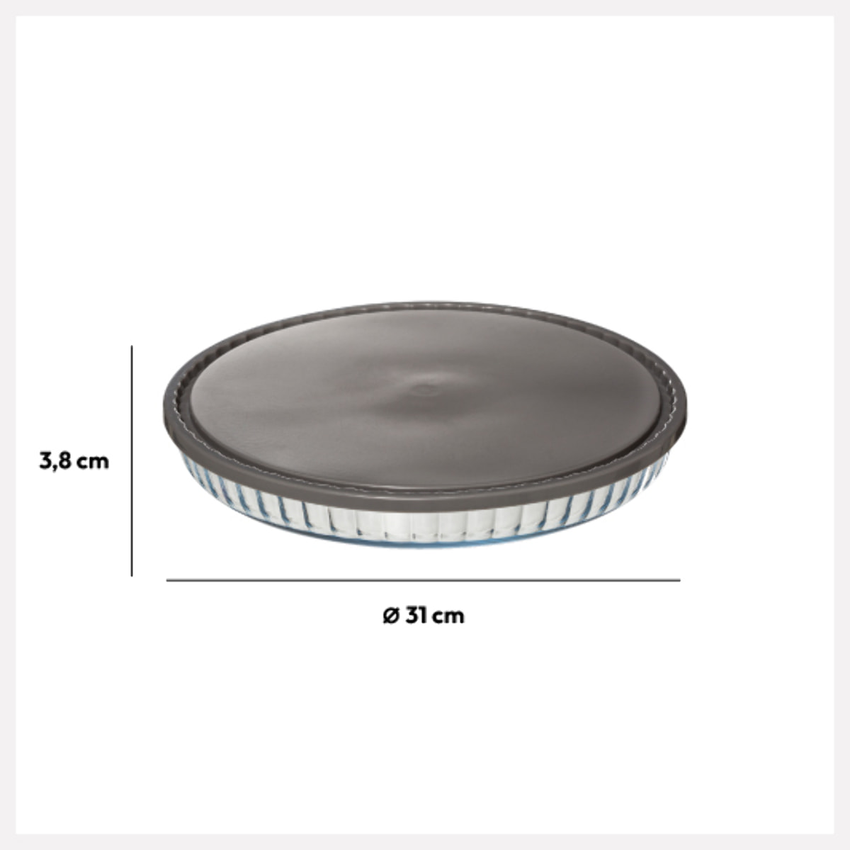 Moule à tarte avec couvercle 30cm KeepEat