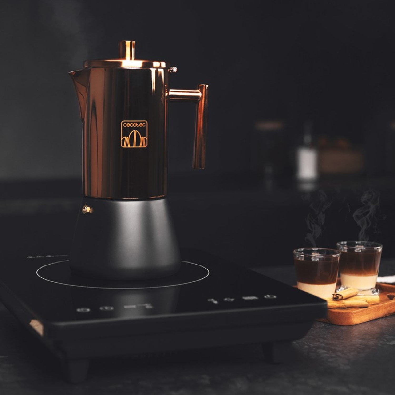 Cecotec Cafetière moka en acier inoxydable Cumbia Moking 1000