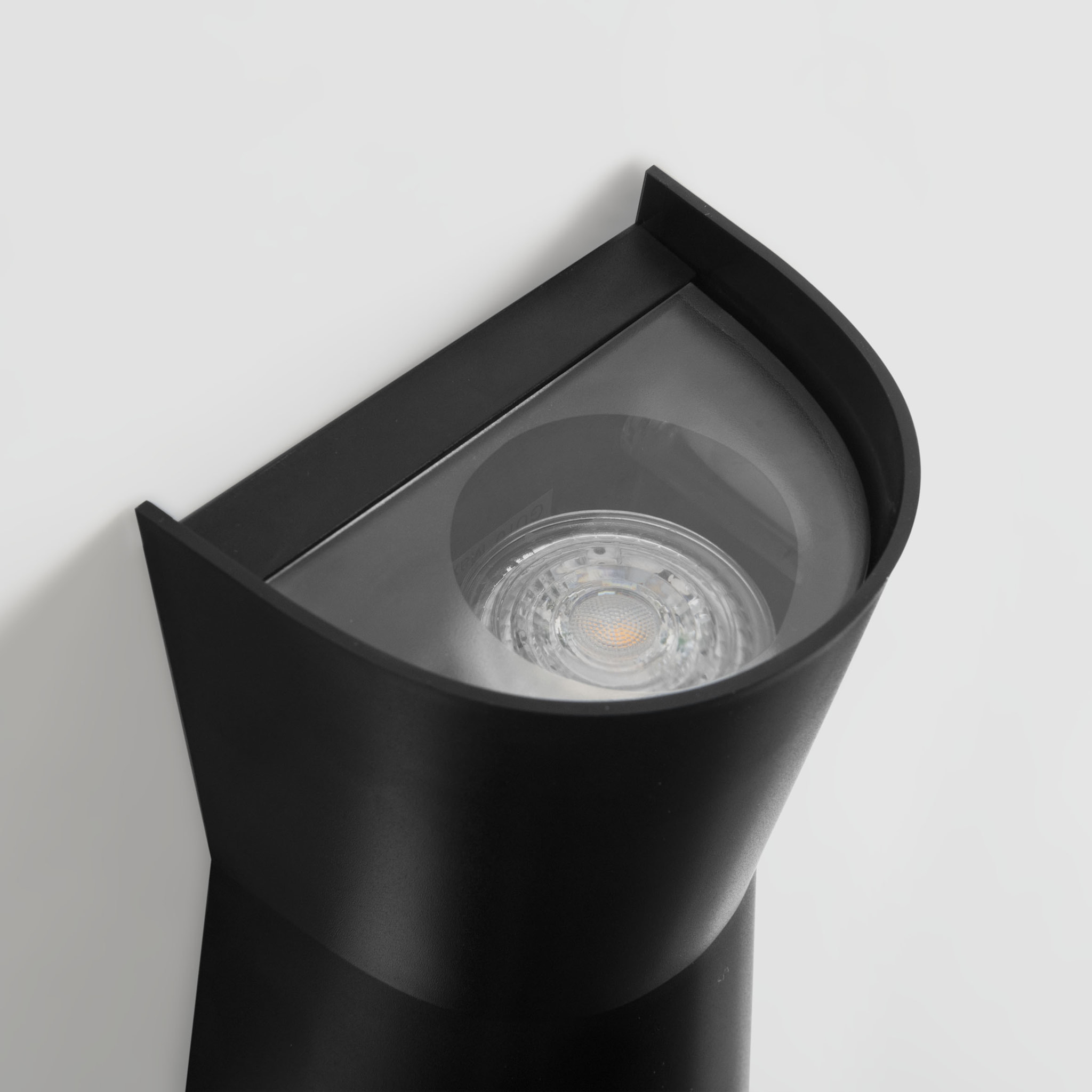 Forlight Aplique ASIMETRIC Negro Matizado - Iluminación Decorativa Moderna, Personalizable con Bombilla Elegida, Material Resistente ABS y Policarbonato, Diseño Funcional para el Hogar
