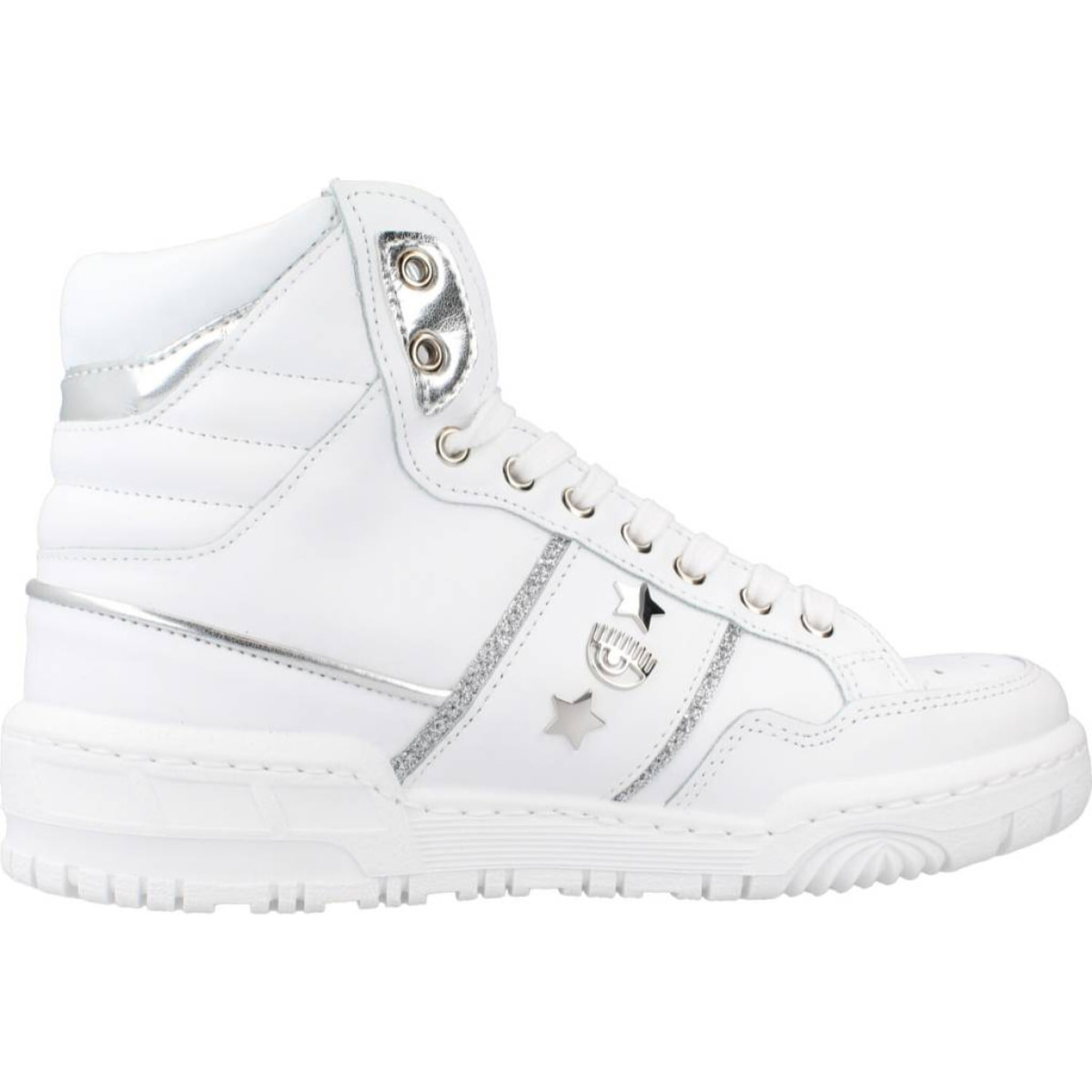 SNEAKERS CHIARA FERRAGNI SNE CF1 HIGH WHITE LEATH