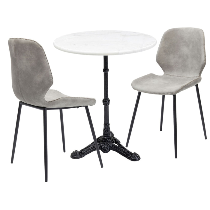 Ensemble table et 2 chaises Bistrot Honeymoon Kare Design