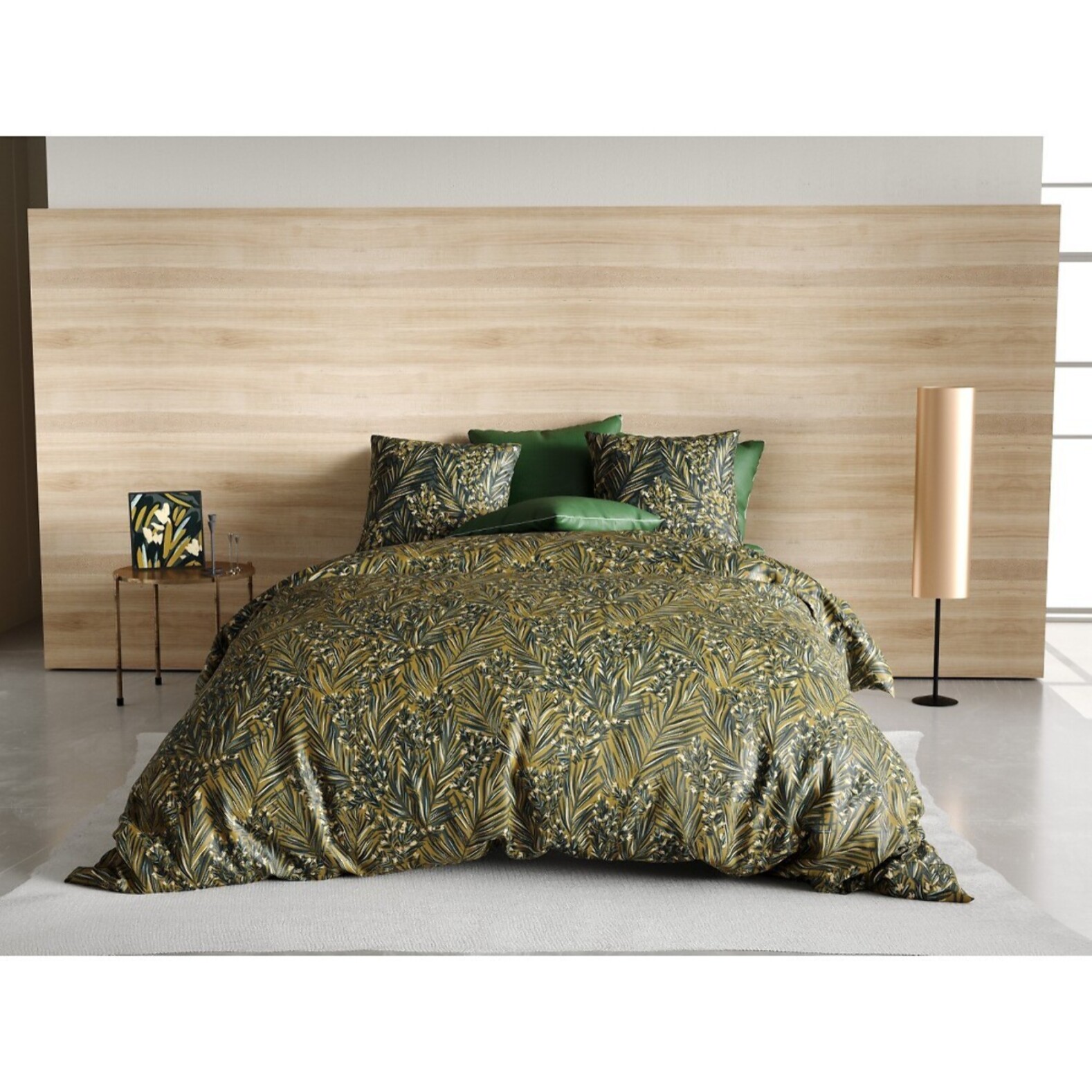 Parure De Couette 3pcs avec Taies oreiller 100% Coton Bio 57 Fils/cm2-nava