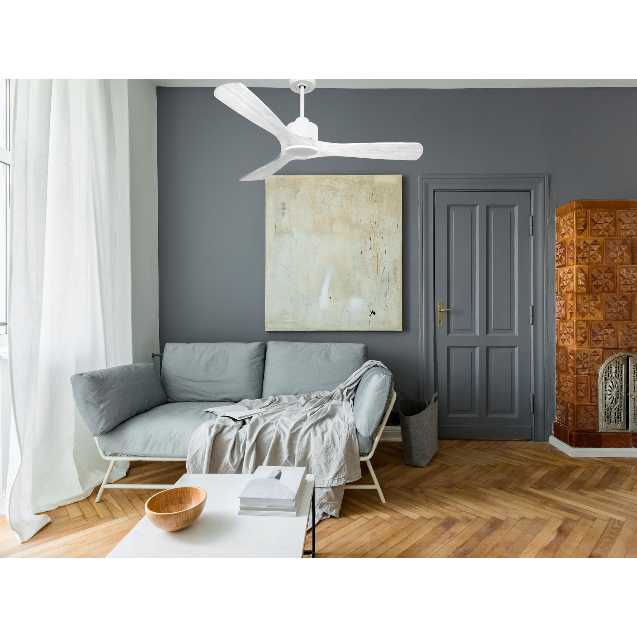 Ventilador de techo Wifi Motor DC Mando a Distancia Hypersilence Memoria NusaD132C0364892 PURLINE